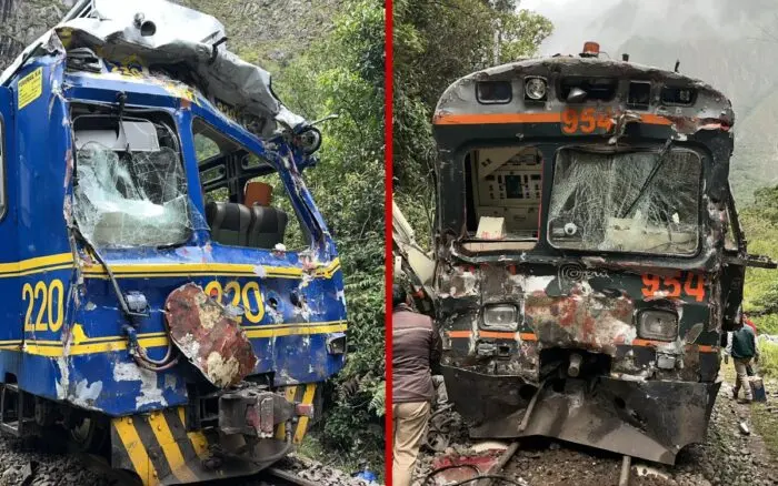 Choque frontal entre dos trenes con rumbo a Machu Picchu deja 1 muerto y 30 heridos | Video