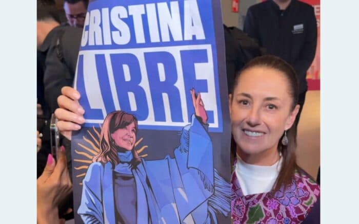 Desde Barcelona, Sheinbaum envía su apoyo a Cristina Fernández de Kirchner