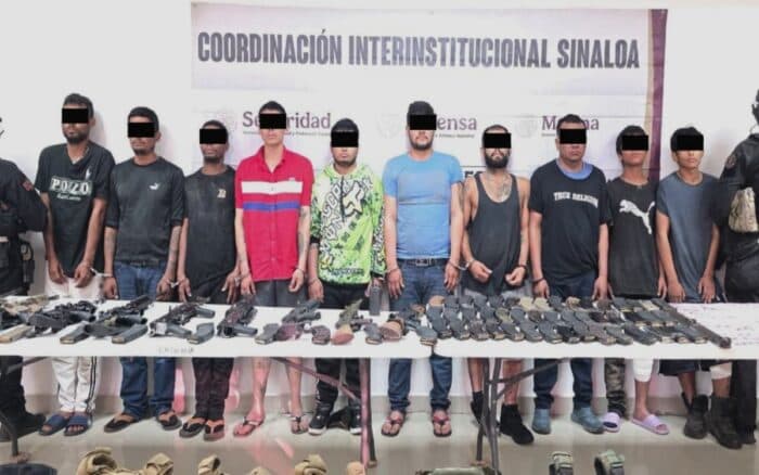 Caen 10 presuntos miembros del Cártel del Pacífico en Sinaloa