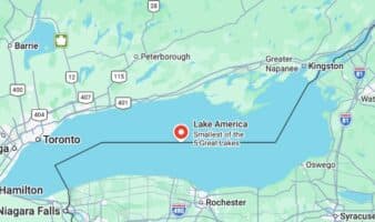 Google Maps cambia nombre de Lago Ontario a 'Lago América'