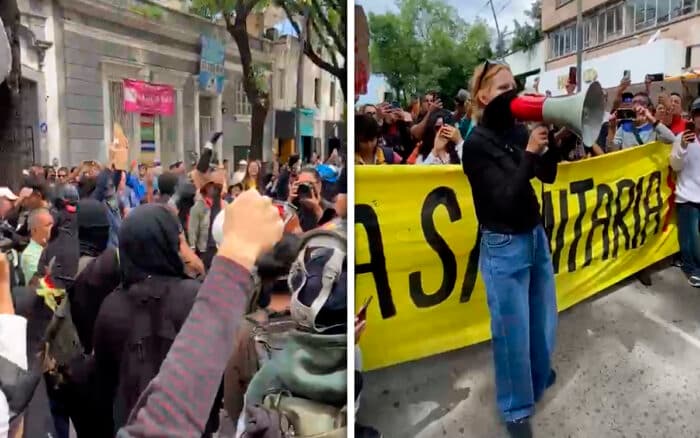 Detonación de explosivo y presencia de grupo de choque frenan marcha por el agua en Guadalajara