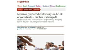 El PRI nunca se fue: 'The Guardian'