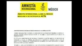 Amnistía Internacional llama al Senado a no ratificar el ACTA