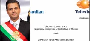 'The Guardian' y Televisa anuncian acuerdo que resuelve "diferencias" en cobertura EPN