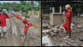 Las fotos de Laura Bozzo durante su visita a Guerrero
