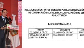 Edomex pagó a Televisa en publicidad 53 mdp en 2012