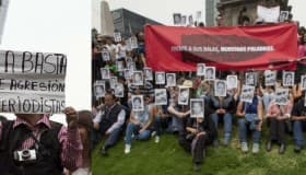 Fotos: "Prensa, no disparen", periodistas protestan por inseguridad, violencia y agresiones
