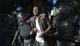Protestan brasileños antes y durante final del Mundial Brasil 2014 