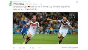 #TiempoReal Alemania se impone 1-0 y es el Campeón del Mundial Brasil 2014