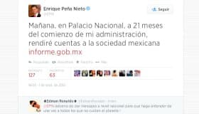 "Rendiré cuentas a la sociedad mexicana" en Palacio Nacional: Peña