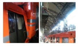 Chocan dos trenes del metro; hay al menos seis heridos, reporta jefe de bomberos