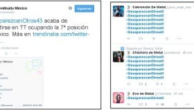 Campaña de bots pide que 'Desaparezcan a otros 43'