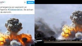 En medio de la tragedia en Coatzacoalcos, Duarte publica foto falsa