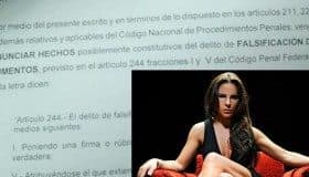 Falsifican firma de Kate del Castillo
