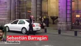 Desde el Palacio de Minería: llegó AMLO y se soltó la lluvia (Video)