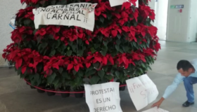 Activistas protestan contra #FiscalCarnal en el congreso de Guanajuato; legisladores suspenden la sesión