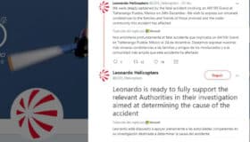 Fabricante de helicóptero accidentado en Puebla, dispuesto a colaborar en investigaciones