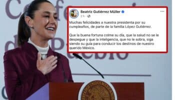 Sheinbaum responde a polémica felicitación de Beatriz Gutiérrez Müller