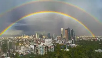 Fotos y videos | Así sorprendió el doble arcoíris a la CDMX