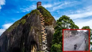 Videos | Se desprende parte de monolito turístico en Colombia y deja 15 heridos