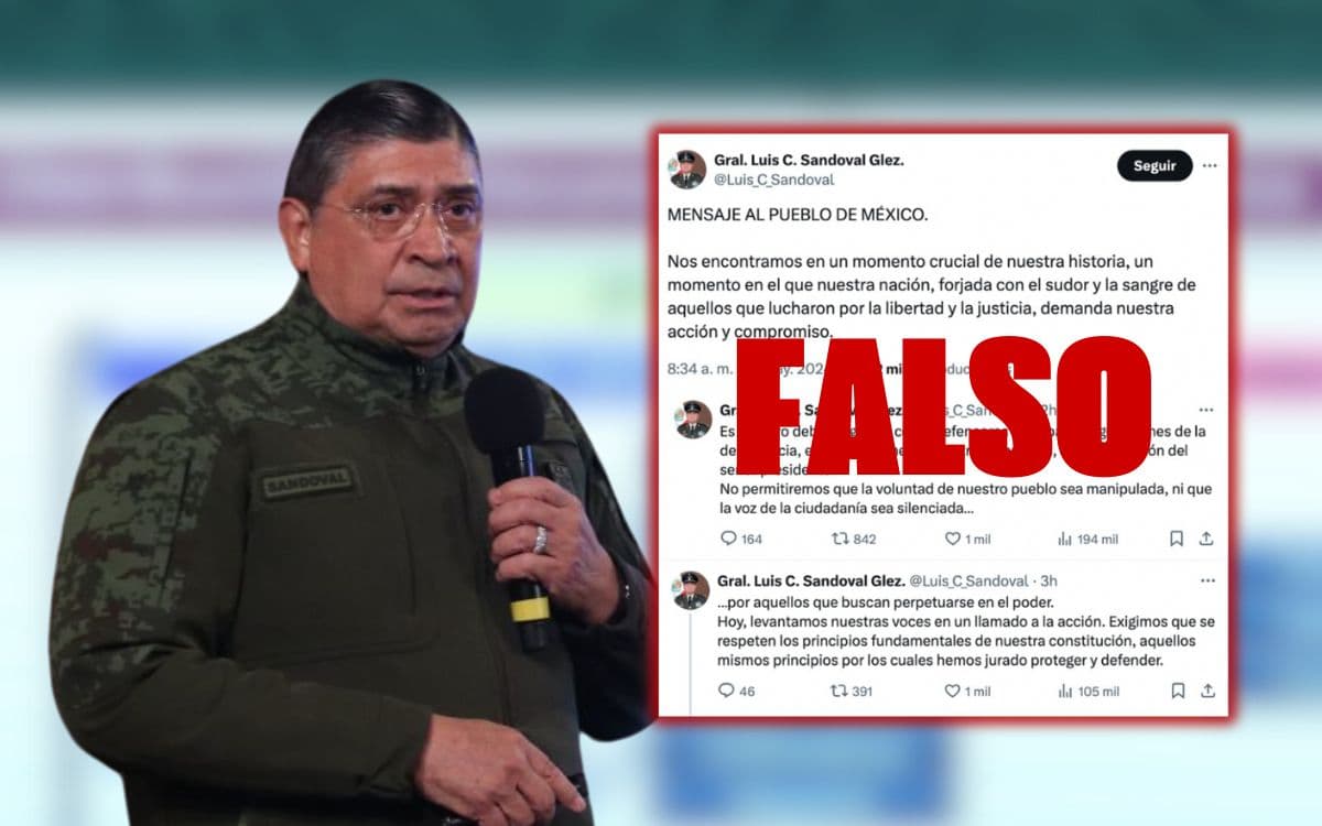 Sobresalta falso mensaje del general Sandoval; Sedena anuncia acción legal