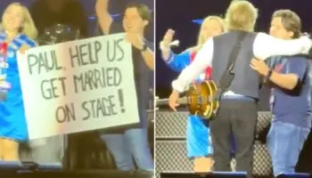 Video | Paul McCartney ayuda a pareja a comprometerse durante su concierto en Monterrey