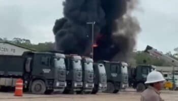 Q. Roo | Explosión e incendio en Tren Maya provocan cierre carretero
