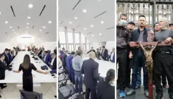 Alessandra Rojo se reúne con grupo de ultraderecha; rezan en oficina de gobierno