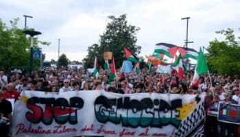 Miles de personas marchan en apoyo a Gaza en el Festival de Venecia