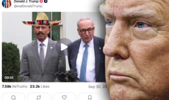 Trump se burla de líderes demócratas en un video racista con mariachi, sombrero y bigote