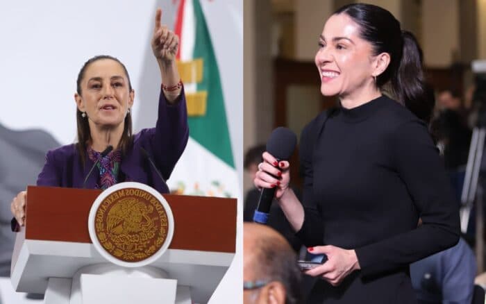 Reaparece Liz Vilchis en las mañaneras, ahora 'haciendo periodismo' | Video