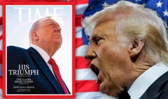 Trump se queja de su foto en la portada de la revista Time: Me 'borraron' el pelo
