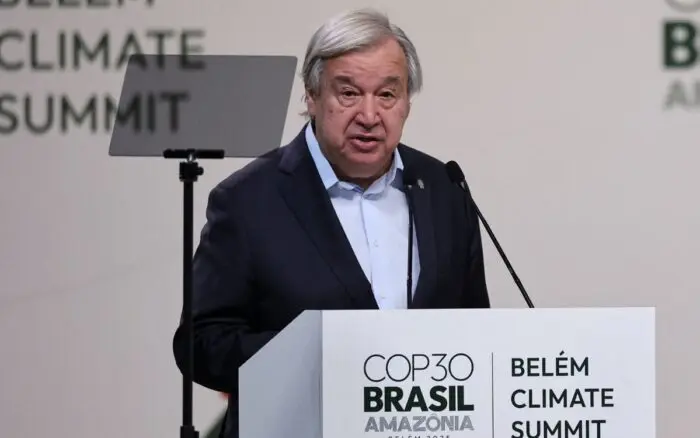 Guterres califica de 'negligencia mortal' la inacción climática global en la COP30