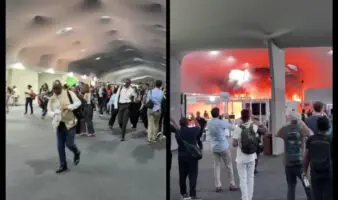 Un incendio obliga a evacuar la zona de negociaciones de la COP30 de Belém | Videos