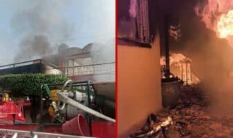 Dos heridos tras explosión e incendio en viviendas de la GAM
