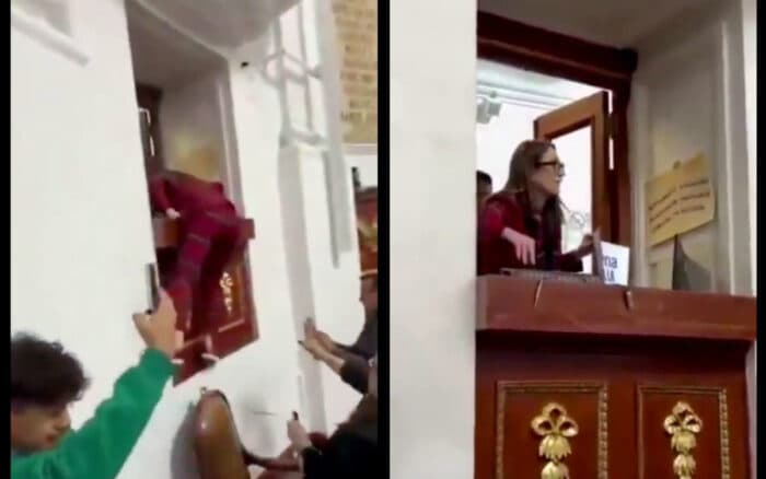 Diputada que saltó a balcón durante trifulca en Congreso de CDMX denuncia persecución