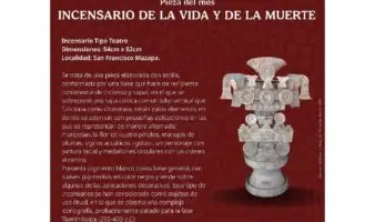Exhiben por primera vez incensiario teotihuacano relacionado con el culto a la vida y la muerte a la