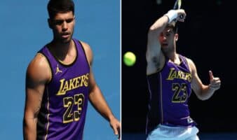 Entrena Alcaraz en Melbourne con la playera de The King James | Video