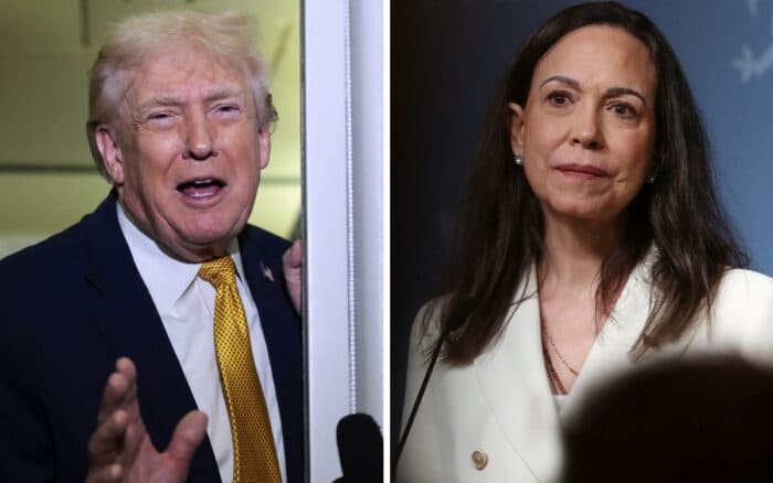 Trump retiró apoyo a Machado por aceptar Nobel de la Paz: Washington Post