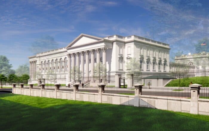 Así se verá la Casa Blanca con el nuevo salón de baile que planea Trump