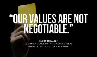 Rechaza Comisión Europea levantar el veto al futbol ruso: 'nuestros valores no se negocian'