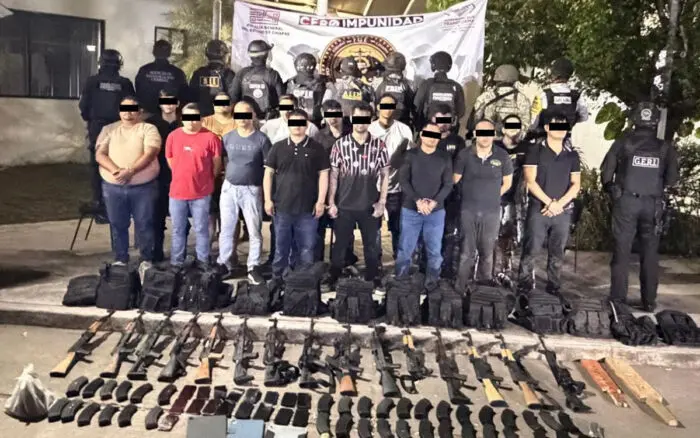 Detienen a 15 presuntos 'generadores de violencia' durante operativo en Tapachula, Chiapas
