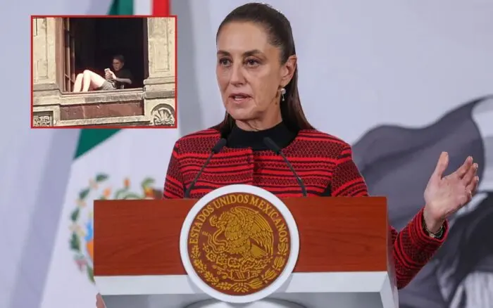 Sheinbaum admite que mujer sí tomó el sol desde ventana de Palacio Nacional; ya fue sancionada