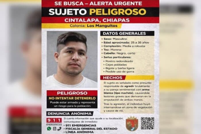 Chiapas | Hombre mutila a mujer en Cintalapa