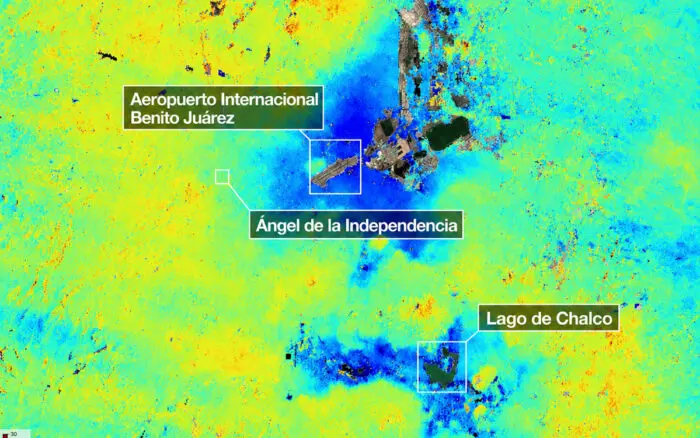 Misión NASA-ISRO revela hundimientos de hasta 2 cm al mes en CDMX