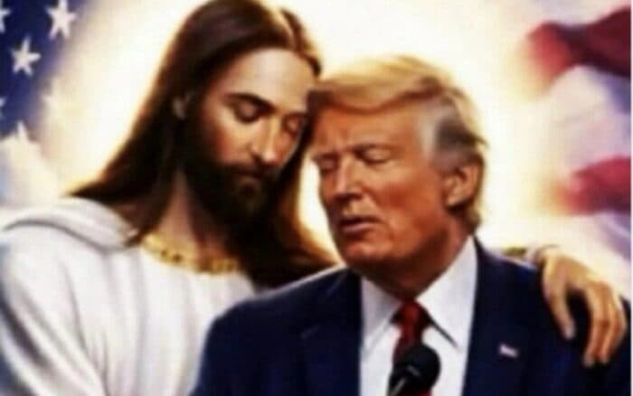 Trump continúa la polémica y publica imagen con Jesús