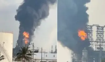 Videos | Nuevo incendio en refinería Dos Bocas