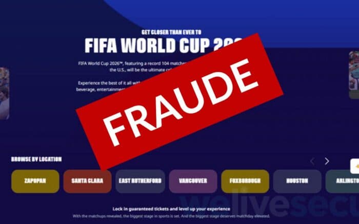Alertan de sitios web falsos que imitan al de la FIFA para vender entradas y merchandising del Mundial 2026