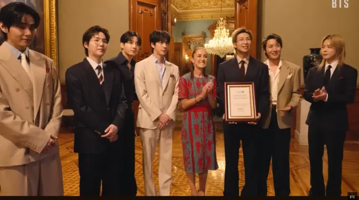 BTS comparte video exclusivo de su visita a Palacio Nacional