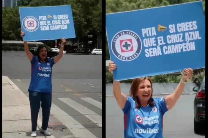 Xóchitl Gálvez sale a las calles para apoyar al Cruz Azul | Video